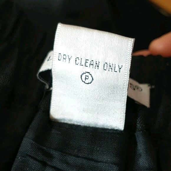 Jillian Jones Maxi Skirt 20W Black Linen Eyelet Scallop Hem Lined Lagenlook*READ - Picture 7 of 9